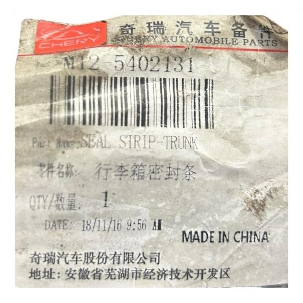 Borracha Porta Mala Chery Cielo Original M125402131