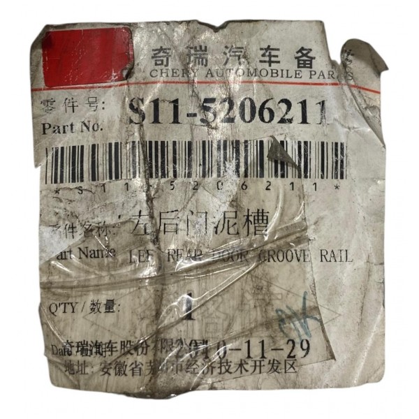 Borracha Vidro Da Porta Chery Qq Traseira Esquerda 2011 2012