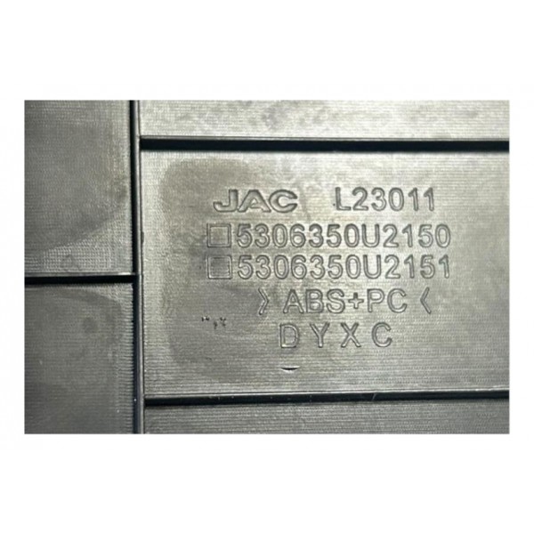 Moldura Painel Central Acendedor Jac J6 2013 2.0 Original Preto