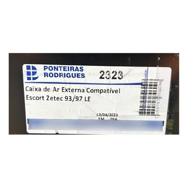 Par Caixas Ar Externa Ford Escort Zetec 4 Portas 1997 A 2003 Preto