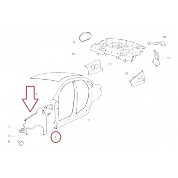 Paralama Fiat Grand Siena Dianteiro Direito 2012 2013 2021