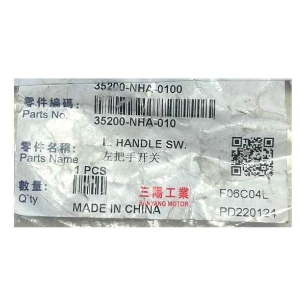 Punho Luz Dafra Nh 190 2020 2021  Original