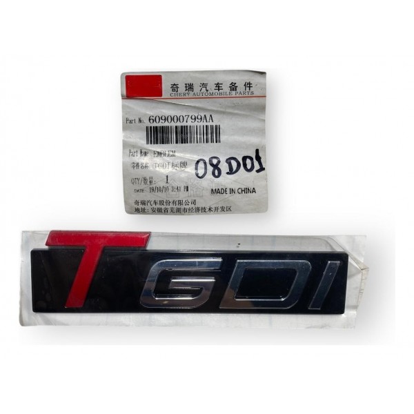 Emblema Tgdi Chery Tiggo 7 Pro Tiggo 8 Preto