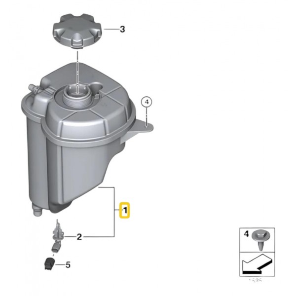 Tampa Reservatório Radiador Bmw X6 2015 Original