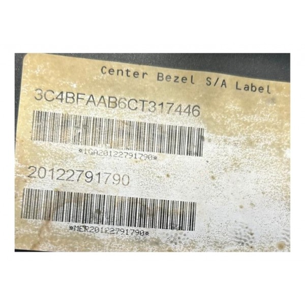 Moldura Central Multimídia Fiat Freemont 2012 Original Cinza-escuro