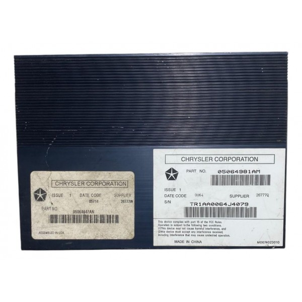 Módulo Amplificador Som Fiat Freemont Dodge Journey 2009 17 Preto