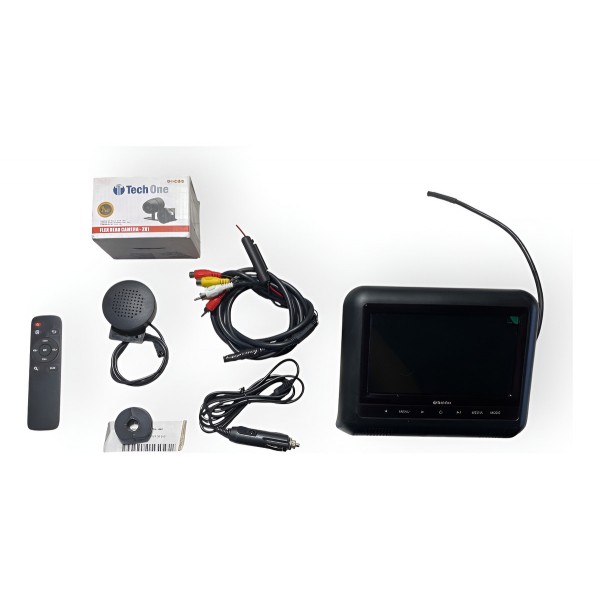 Tela 7 Poleg Techone Monitor Escravo Para Encosto Cabeça Preto