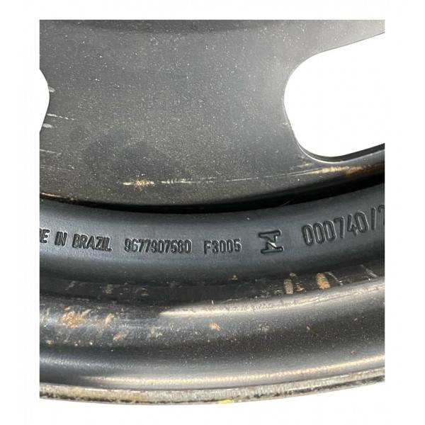 Roda De Ferro Aro 15 4 Furos Citroen C3 2018 Original Preto