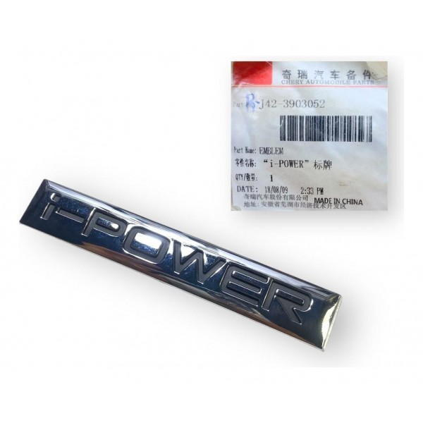 Emblema I-power Tampa Traseira Chery Tiggo 5 Fl 2.0 Cromado