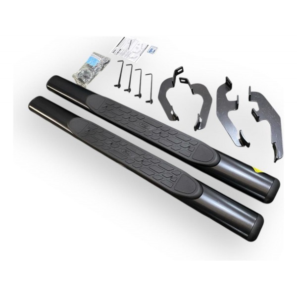 Kit Estribo Tubular Oval Ranger 2012 Cabine Simples Original Preto