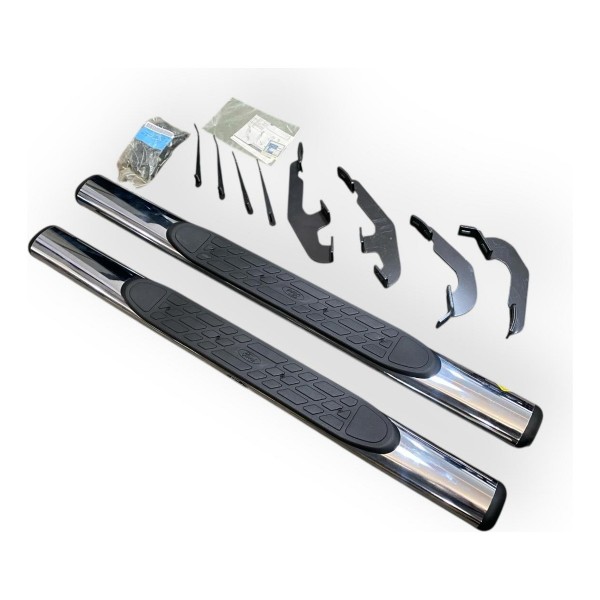 Kit Estribo Tubular Oval Ford Ranger Cabine Simples 2012 Cromado