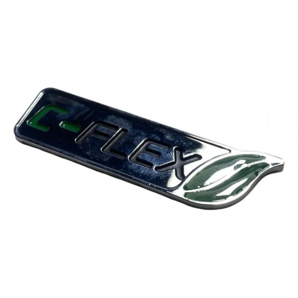 Emblema Tampa Traseira C-flex Chery Celer 1.5 Hatch 2015 Prateado