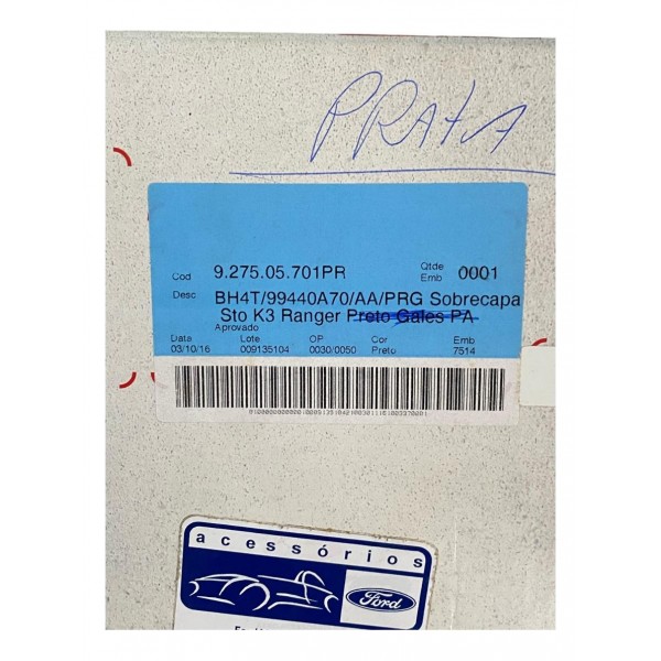 Capa Moldura Santo Antônio Ford Ranger 2013 Prata Original Prata