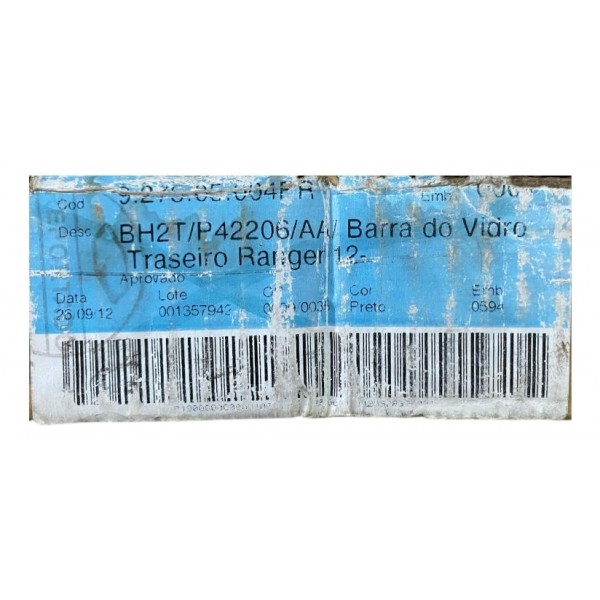 Barra Santo Antônio Ford Ranger 2012 Proteção Vidro Original Preto