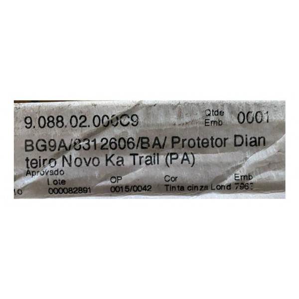 Protetor Parachoque Traseiro Ford Ka Trail 2008 2011 Origina