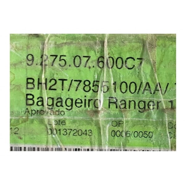 Rack Travessa Ford Ranger Limited 2013 A 2017 Original Prateado