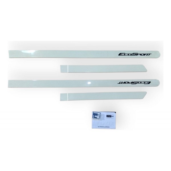 Jogo Friso Ford Ecosport 2013 2014 2015 Original Branco Vanilla