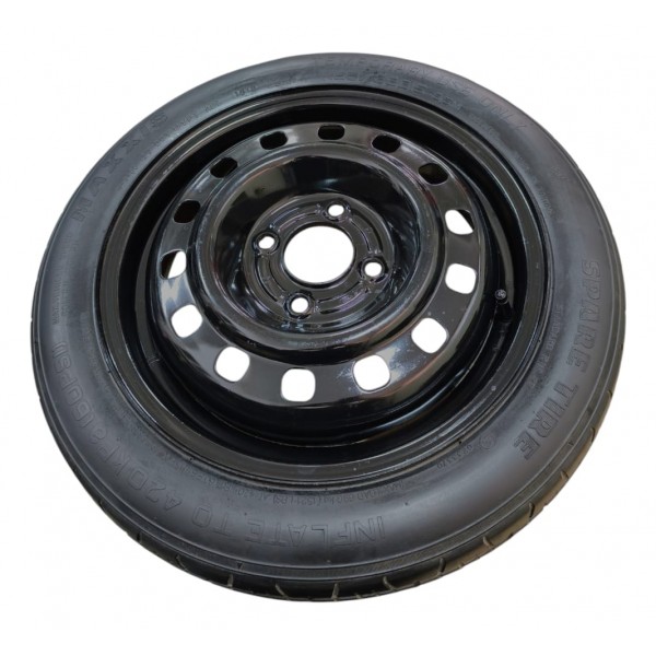 Estepe Fino Ford New Fiesta Maxxi Aro 15 125 80 R15 Original Preto