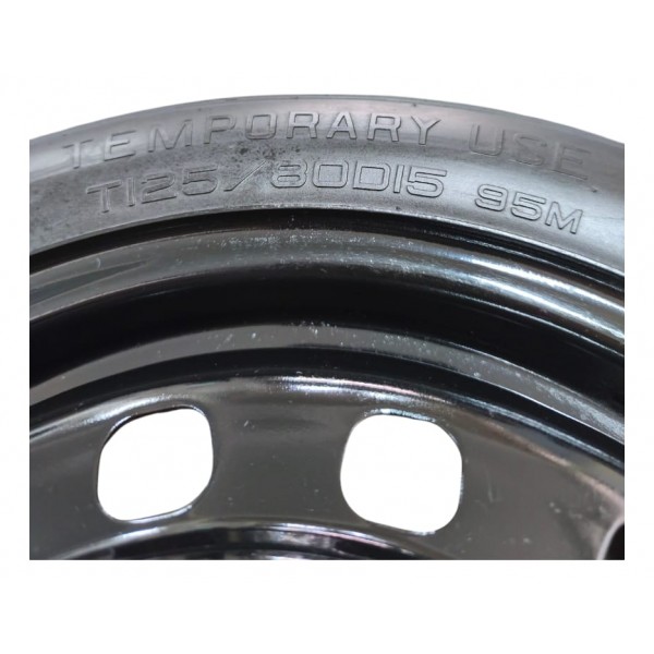 Estepe Fino Ford New Fiesta Maxxi Aro 15 125 80 R15 Original Preto