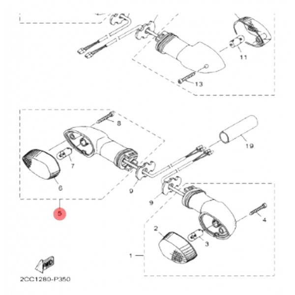 Pisca Dianteiro Yamaha Factor 125 Fazer 150 250 Esquerdo Original