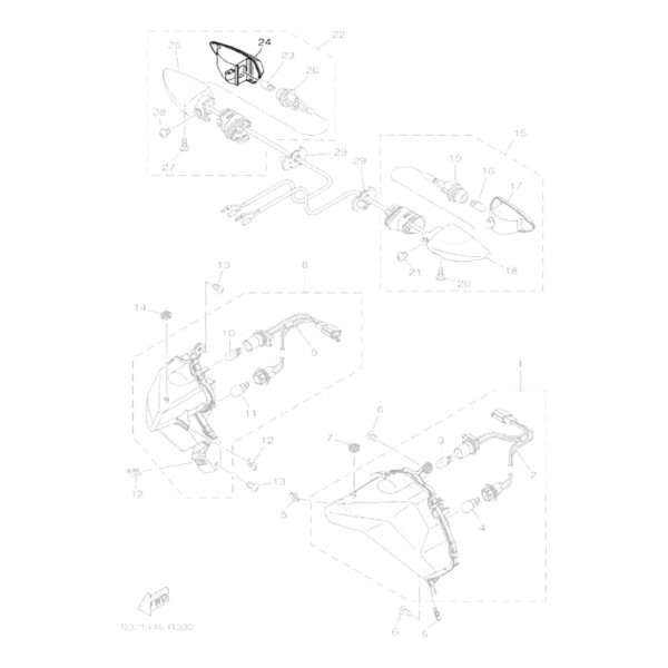Lente Do Pisca Traseiro Esquerdo Yamaha Fluo Neo 125 23 A 25