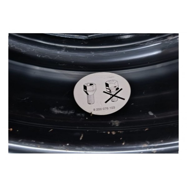 Roda Estepe Aro 15 Renault Scenic Grand Megane Logan Preto