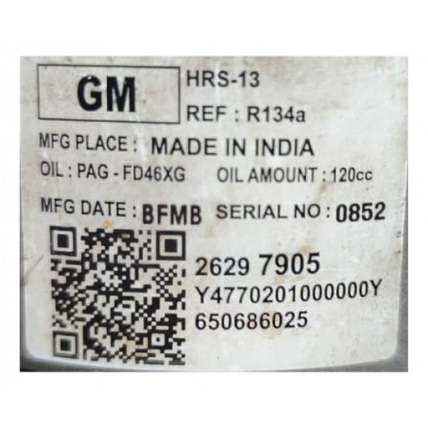 Compressor Ar Condicionado Gm Tracker Onix 1.2 1.0 Turbo