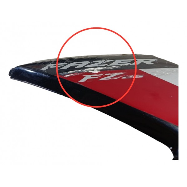 Asa Tanque Yamaha Fazer 250 Esquerda 2018 Detalhe Preto Vermelho Cinza