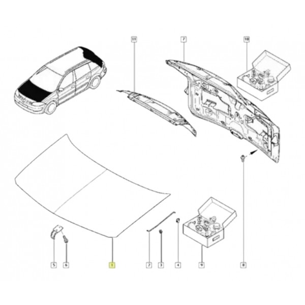 Capo Renault Megane 2008 A 2010 Original Liso Sem Detalhe