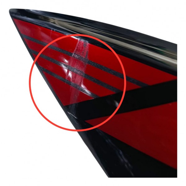 Carenagem Lateral Rabeta Neo 125 Esquerdo 2017 2021 Detalhe Preto E Vermelho