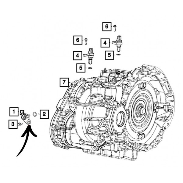 Sensor Rotação Eixo Transferência Câmbio Freemont Journey