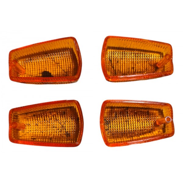 Kit 04 Peças Lente De Seta Pisca Yamaha Dt200 Dt 200 Origina Laranja