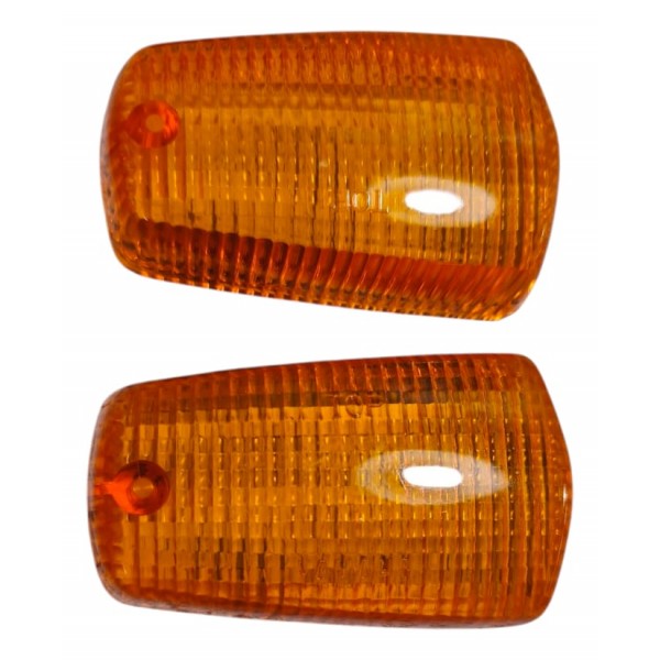 Kit 04 Peças Lente De Seta Pisca Yamaha Dt200 Dt 200 Origina Laranja