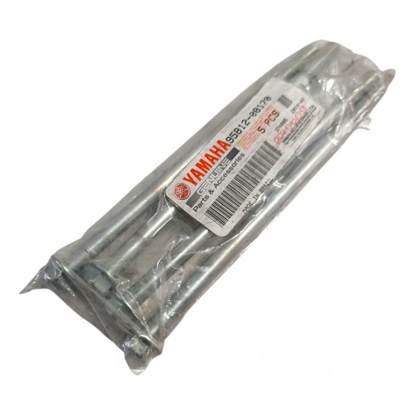 Jogo 4 Parafuso De Fixação Motor Yamaha Xtz 150 Crosser Prateado