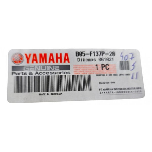 Adesivo Direito Aba Tanque Yamaha Mt 03 2017 Original Preto