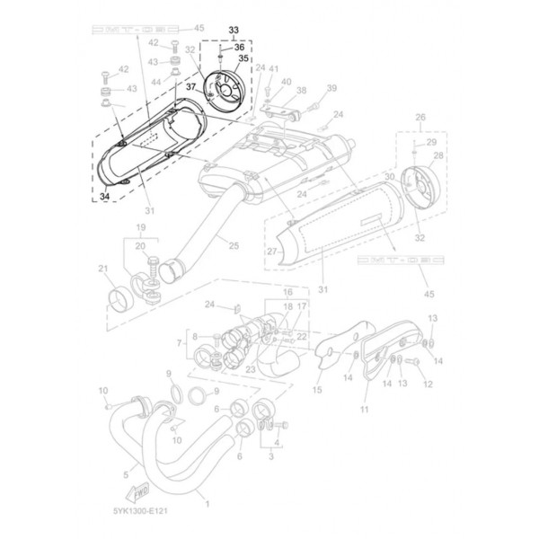 Protetor Do Escapamento Mt 03 660 Original Yamaha 2008