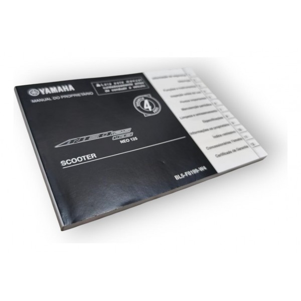 Manual Proprietário Yamaha At 125 Neo 2020 A 2024 Original