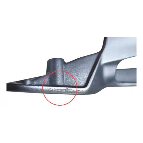 Alça Traseira Direita Xtz 250 Lander 2019 A 2023 Detalhe Prateado