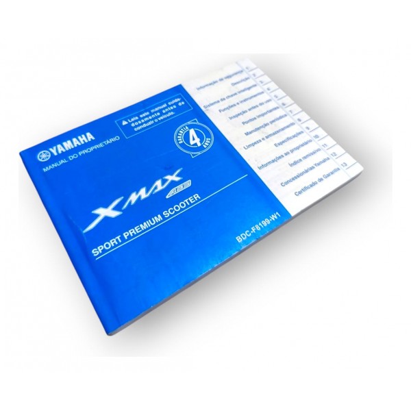 Manual Do Proprietário Xmax 250 2021 Original Yamaha