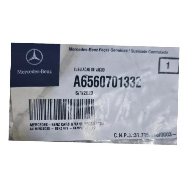 Tubo Linha De Vácuo Mercedes Gle400 2020 A 2024 Preto E Prateado