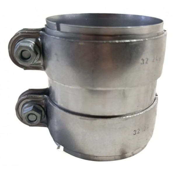 Abraçadeira Cano Escapamento Porsche Cayenne 2018 A 2025 Prateado