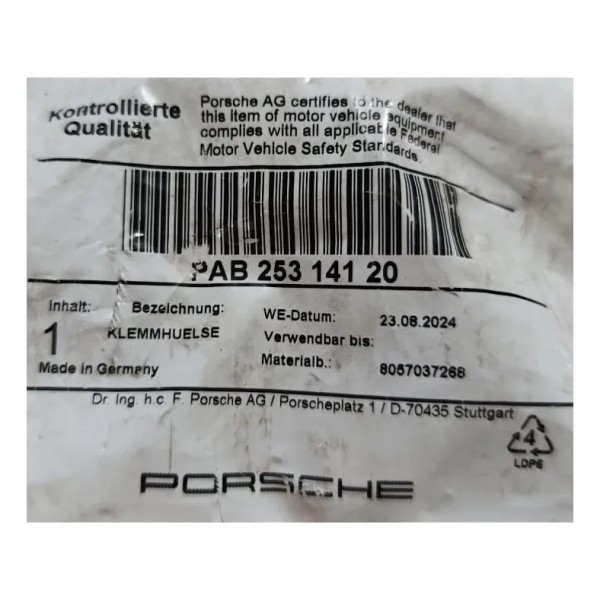 Abraçadeira Cano Escapamento Porsche Cayenne 2018 A 2025 Prateado