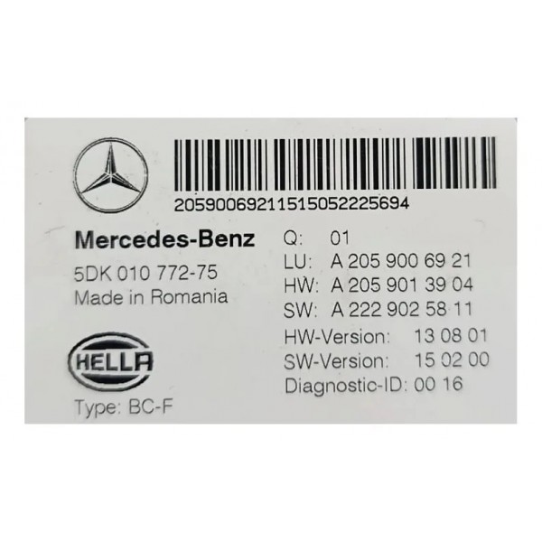 Modulo Conforto Mercedes C180 C200 C300 W205 2014 A 2018