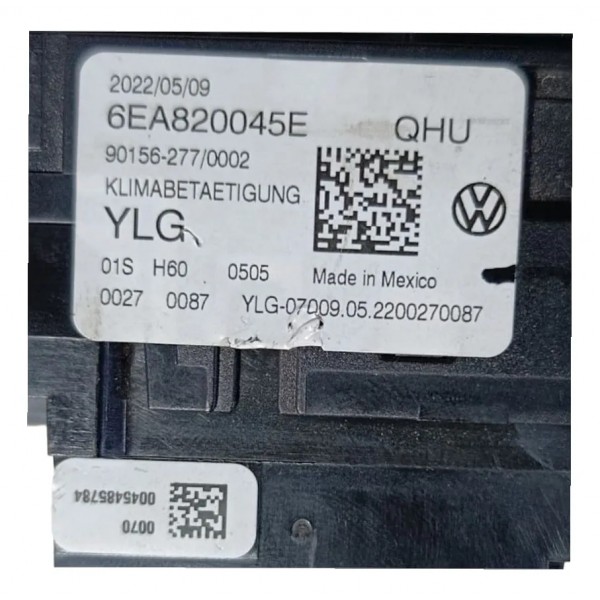 Botão Comando Ar Condicionado Vw Polo Virtus 2018 A 2022 Preto