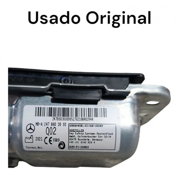 Bolsa Airbag Joelho Mercedes Glb 250 2020 A 2023 A2478603000 Preto