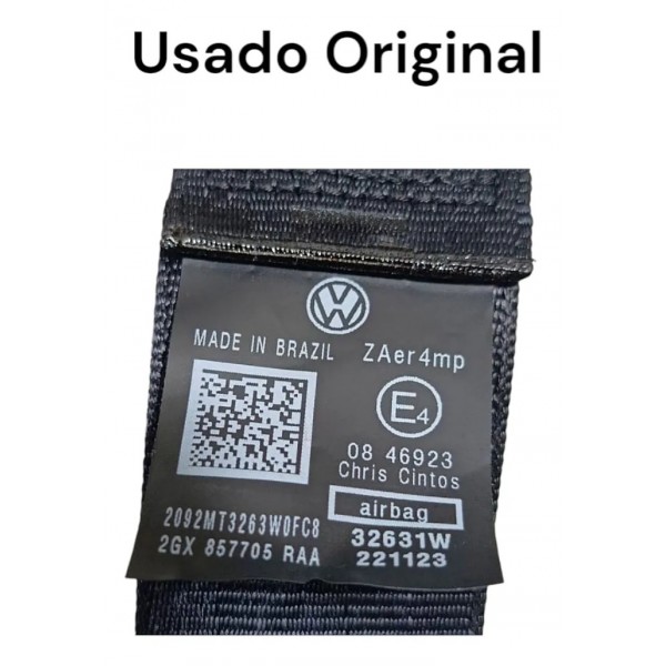 Cinto De Segurança Volkswagen Vw Polo 2022 Original