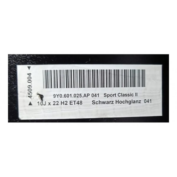 Roda Original Dianteira Aro 22 Porsche Cayenne Coupé 2023 Preto