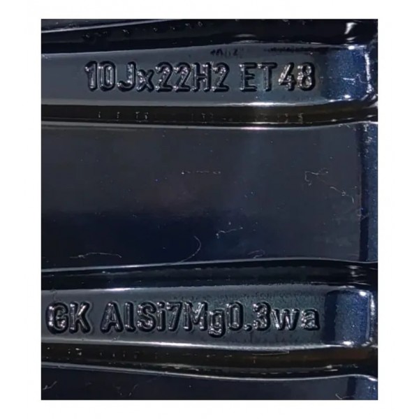 Roda Original Porsche Cayenne Coupé 2023 Dianteira  Aro 22 Azul