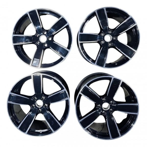 Jogo Roda Porsche Cayenne Coupê Aro 22 2021 Original Preto