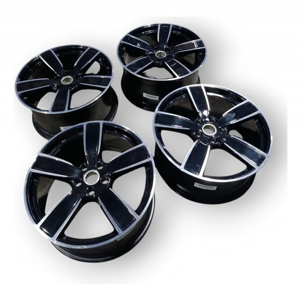 Jogo Roda Porsche Cayenne Coupê Aro 22 2021 Original Preto